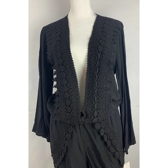 NWT, la blanca resortwear Small black swimsuit romper cover up, NEW Boho - Picture 7 of 10